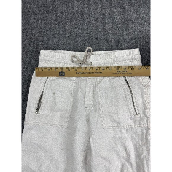 Athleta Pants Womens 4 Beige Cabo Linen Jogger Elastic Waist Zip Pockets Casual - Picture 3 of 9
